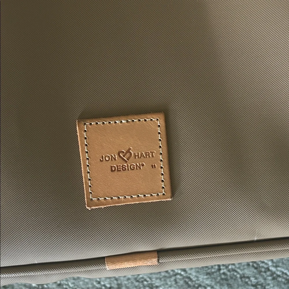 Jon Hart Design Brown Laptop Briefcase with Tan Accents - Picture 2 of 8